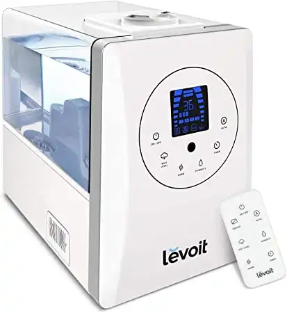 LEVOIT 6L Humidifiers for Large Room, Warm and Cool Mist Ultrasonic Air Vaporizer